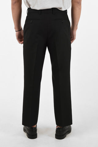single pleat trousers