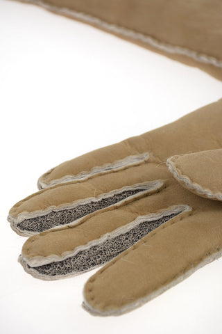 Suede Leather Gloves with Fur