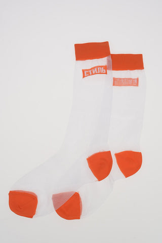 Two-Tone Sheer Socks