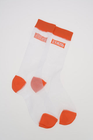 Two-Tone Sheer Socks