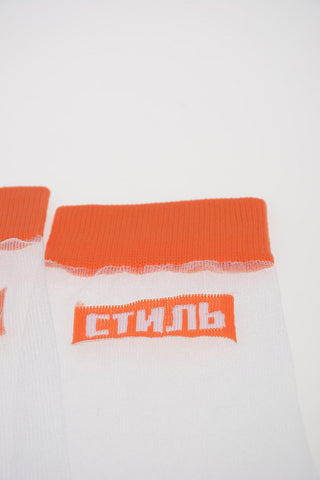 Two-Tone Sheer Socks