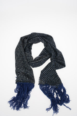 Sciarpa bouclé con frange 240x25cm