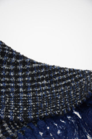 Sciarpa bouclé con frange 240x25cm
