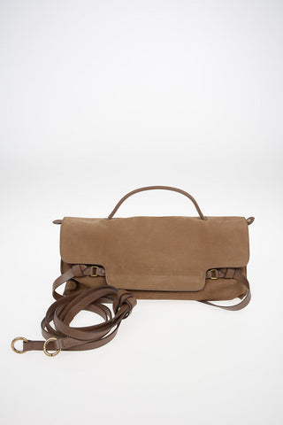 Suede leather NINA M UTE Baguette bag