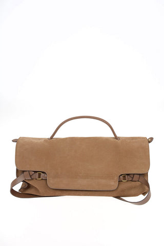 Suede leather NINA M UTE Baguette bag