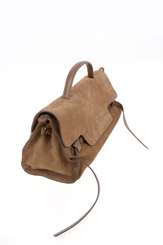 Suede leather NINA M UTE Baguette bag