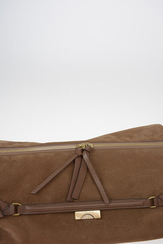 Suede leather NINA M UTE Baguette bag