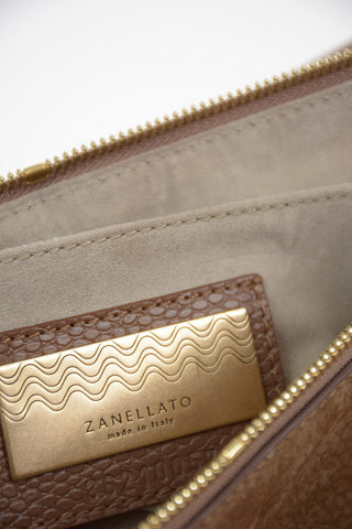 Suede leather NINA M UTE Baguette bag