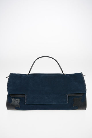 Suede leather NINA M SAURO Baguette bag