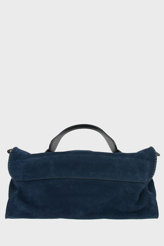 Suede leather NINA M SAURO Baguette bag