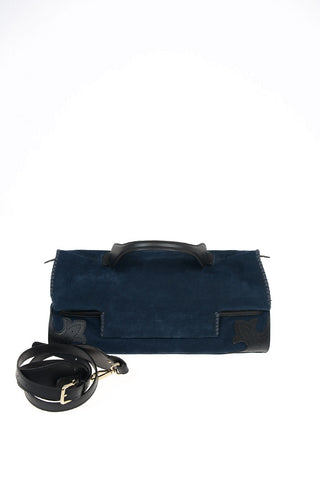Suede leather NINA M SAURO Baguette bag