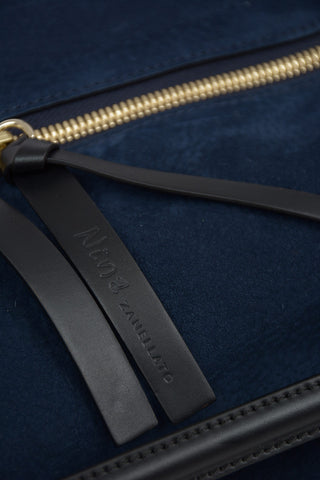 Suede leather NINA M SAURO Baguette bag