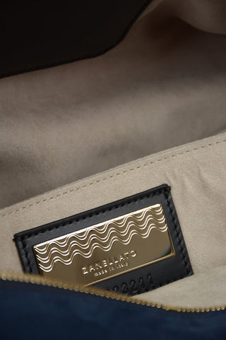 Suede leather NINA M SAURO Baguette bag