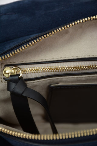 Suede leather NINA M SAURO Baguette bag