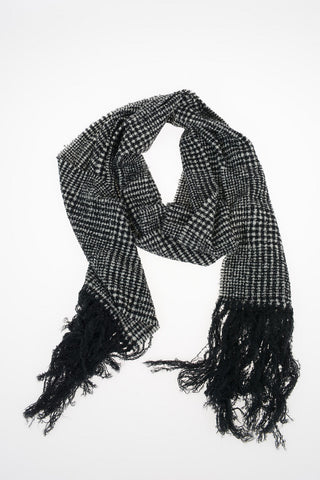 Sciarpa bouclé con frange 240x25cm