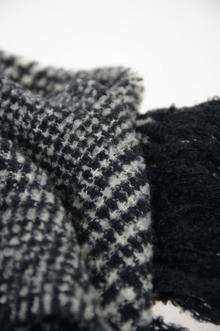 Sciarpa bouclé con frange 240x25cm