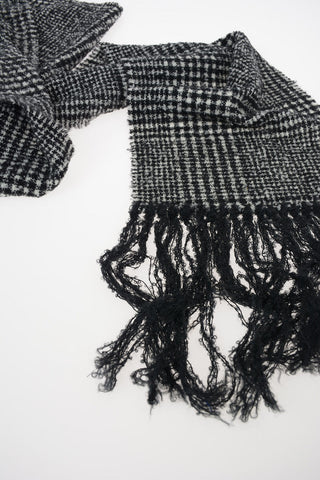 Sciarpa bouclé con frange 240x25cm