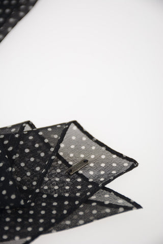 polka dots silk Brooch