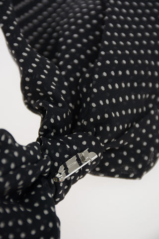 polka dots silk Brooch