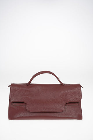 Textured leather NINA M DAILY Baguette bag