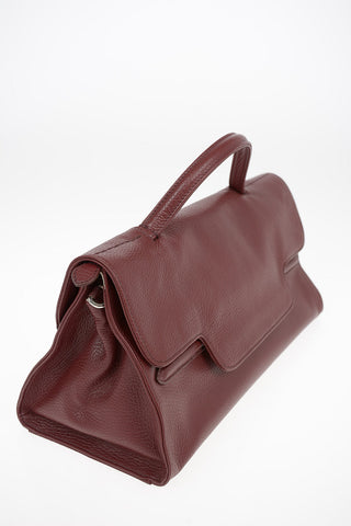 Textured leather NINA M DAILY Baguette bag