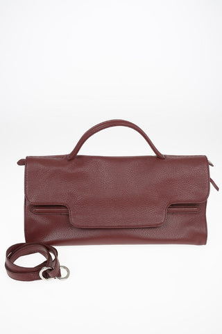 Textured leather NINA M DAILY Baguette bag