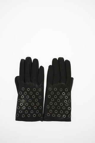 Leather Gloves with Studs