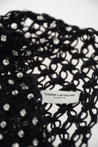Bonnet Crochet con Cristalli Decorativi