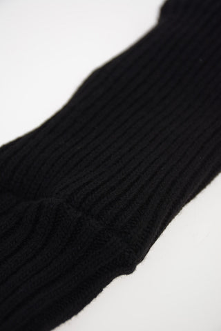 Knit Gloves with Leather Insert