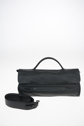 Textured leather NINA M CACHEMIRE Baguette bag