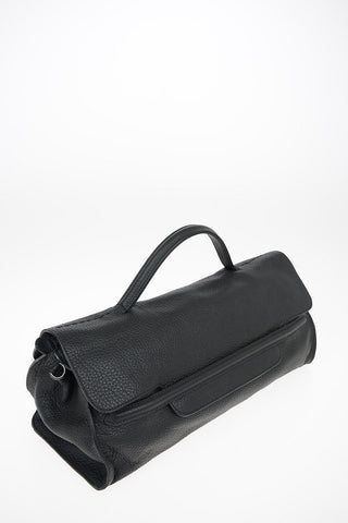 Textured leather NINA M CACHEMIRE Baguette bag
