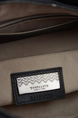 Textured leather NINA M CACHEMIRE Baguette bag
