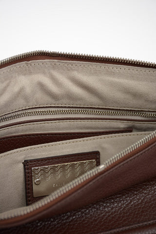 Textured leather NINA M DAILY Baguette bag