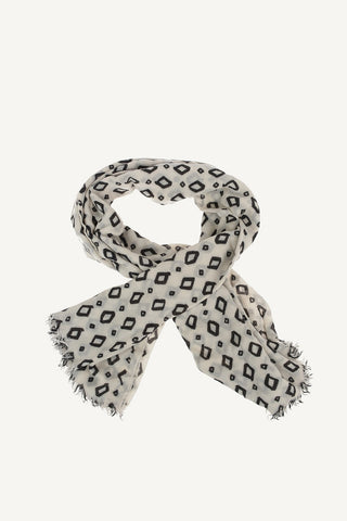 140x140cm Print JAVA Scarf with Fringe