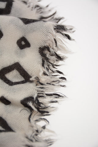 140x140cm Print JAVA Scarf with Fringe