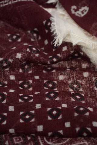 Sciarpa DANA disegno cashmere con frange 190x140cm