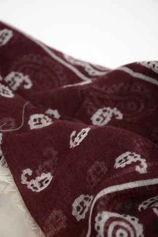 Sciarpa DANA disegno cashmere con frange 190x140cm