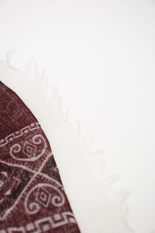 Sciarpa DANA disegno cashmere con frange 190x140cm