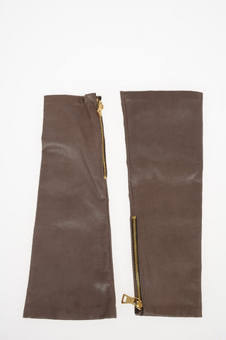 Leather gloves with Side Zip