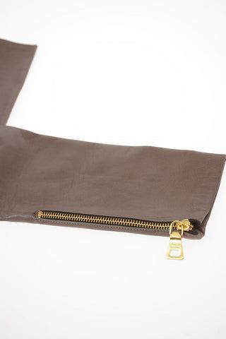 Leather gloves with Side Zip