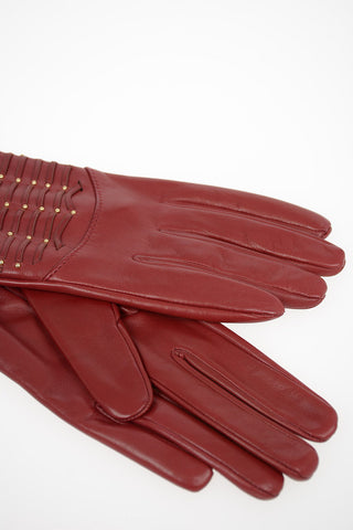 Leather Gloves with Studs