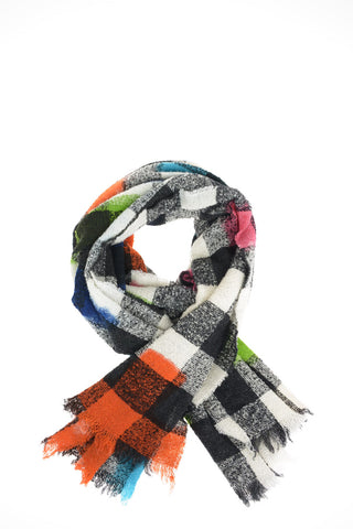 185x55cm Bouclé check MELT scarf