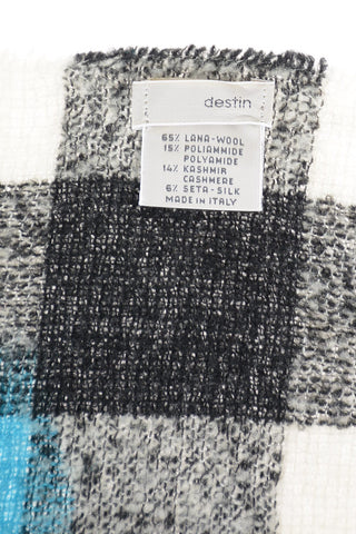 185x55cm Bouclé check MELT scarf