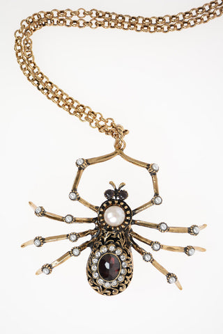 Spider Pendant Chain Necklace
