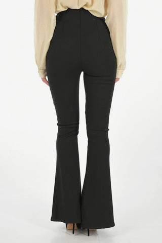 pantalone bootcut a vita alta