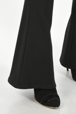 pantalone bootcut a vita alta