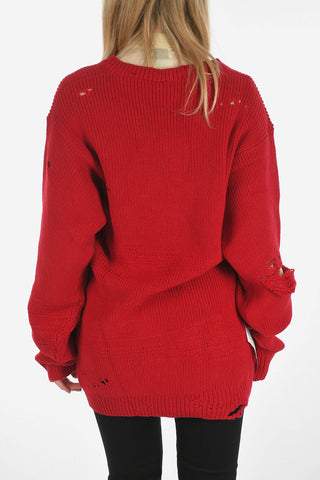 Wool Distressed Oversized Sweater
