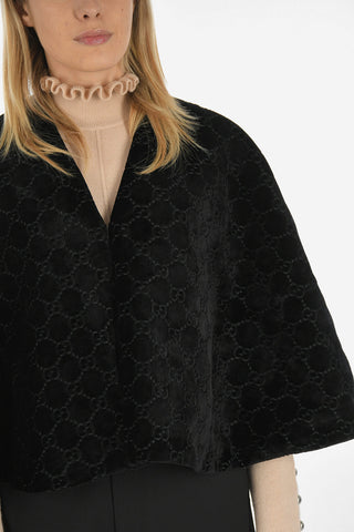 chenille crop cape
