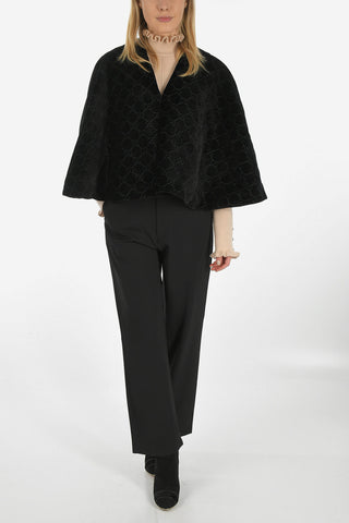 chenille crop cape