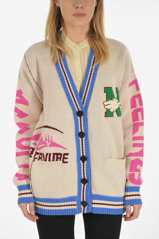 Wool and Cashmere Embroidered Cardigan